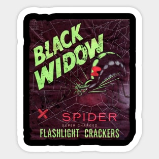 Back Widow Fireworks Sticker